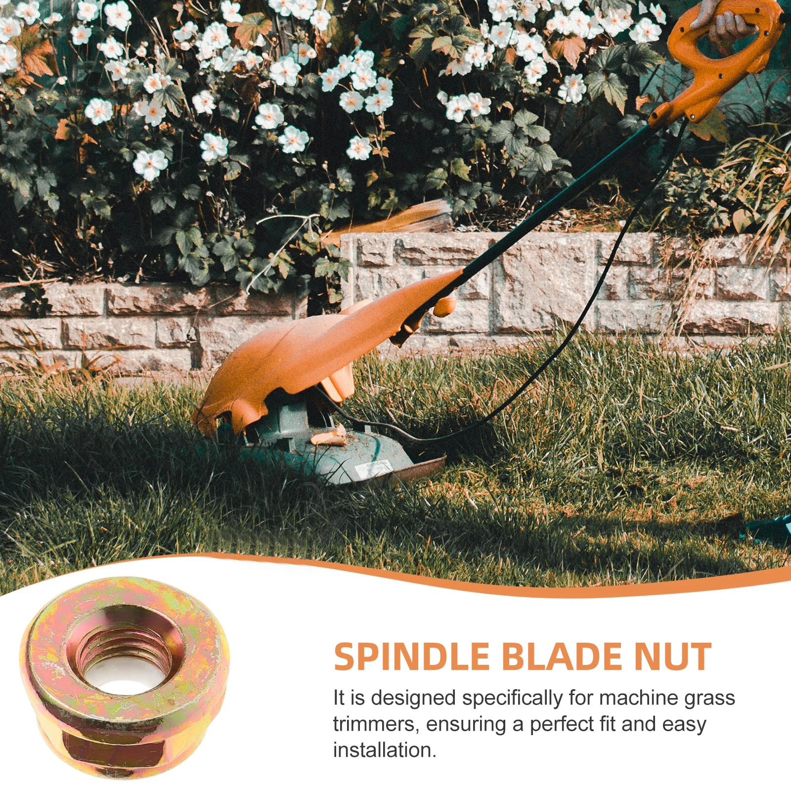 

10pcs Lawn Nut Replacement Shaft Lock Nuts Grass Trimmer Working Head Screw Metal Reverse Thread Easy