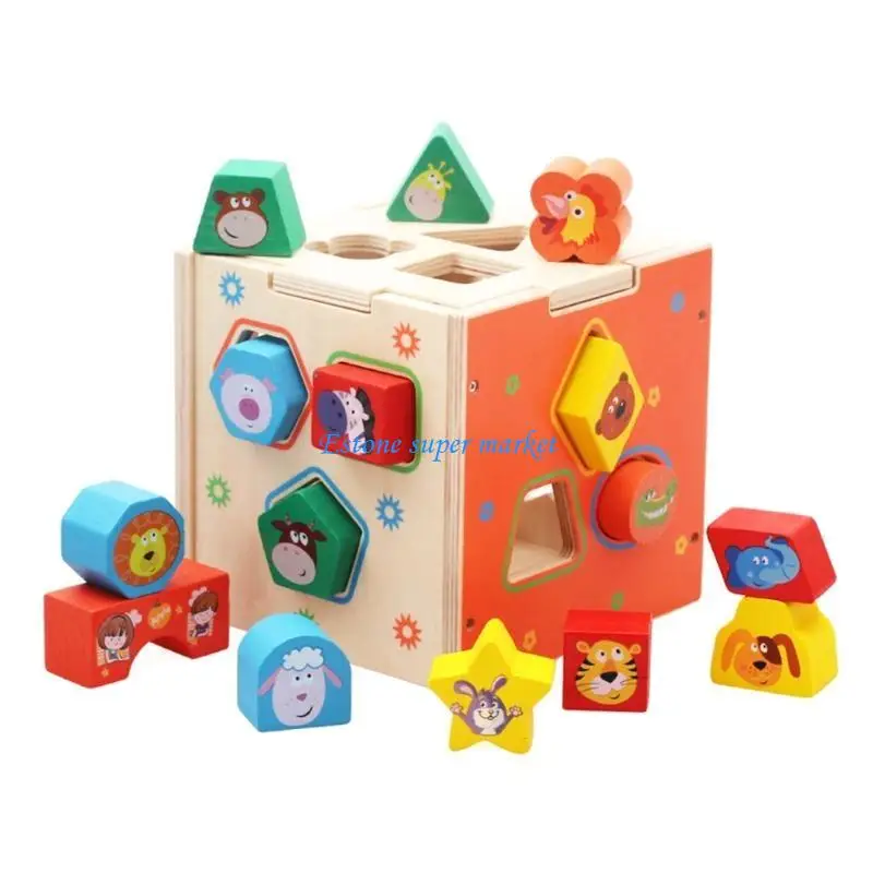 

090B Matching Toy Puzzle Block Activity Center Interactive Primary School Learning To