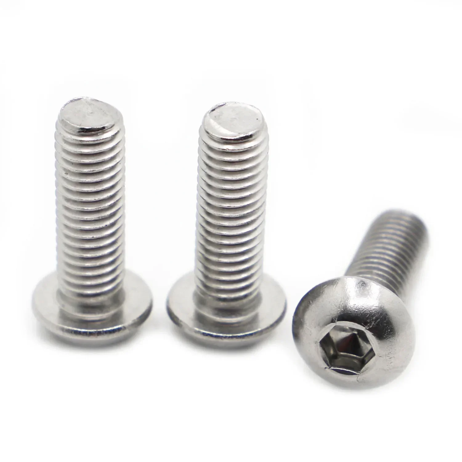 2-50cs ISO7380 M1.6 M2 M2.5 M3 M4 M5 M6 M8 M10 Bolt A2-70 Button Head Socket Screw Bolt 304 Stainless Steel Mushroom Head Screws