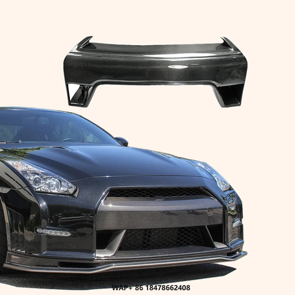 

High Quality Carbon Fiber Front Bumper Center Nose Cover Grille for Nissan R35 GTR 2012-2016 Front Bumper Nose Cover