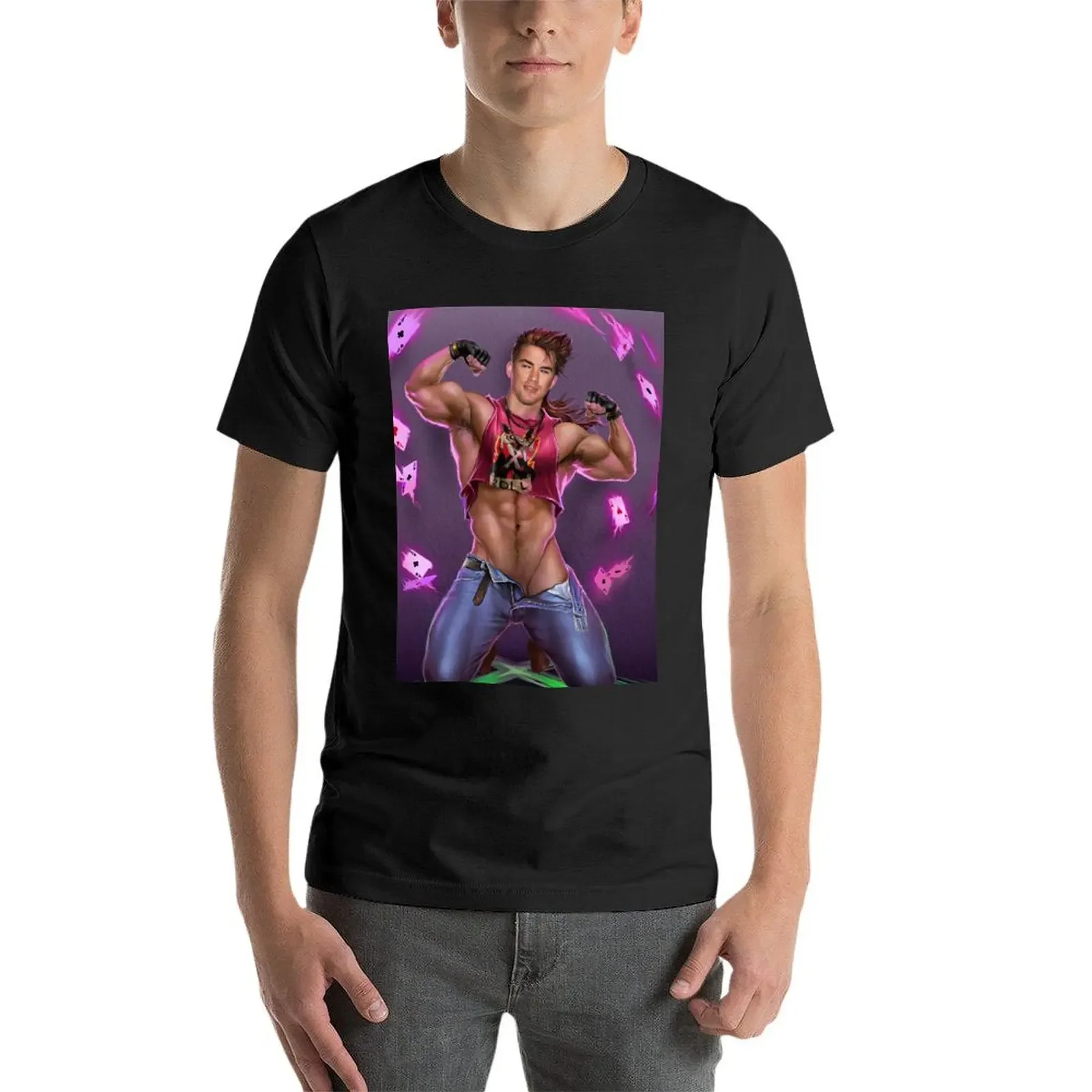 GAMBIT Camiseta Blusa meninos brancos camisetas masculinas