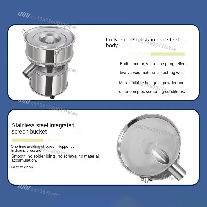 Pó vibratório elétrico da tela de 20cm, abanador vibratório da peneira do laboratório da máquina de peneira com peneira de aço inoxidável do diâmetro