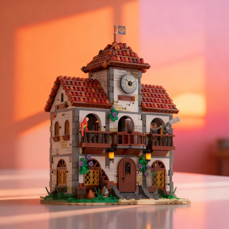 1977pcs MOC Empire Townhall Pirates Series #5 Model Toy Building Blocks Architecture Christmas Gift Assemble 3D Creative DIY