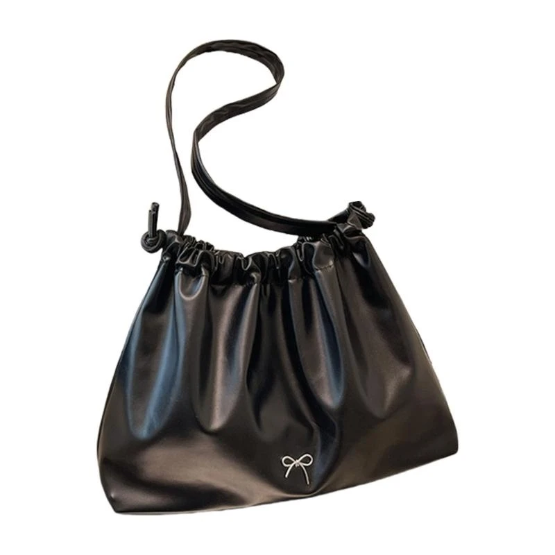 

Delicate Crinkled Shoulder Bag Soft PU Handbag For Commuting And Shopping
