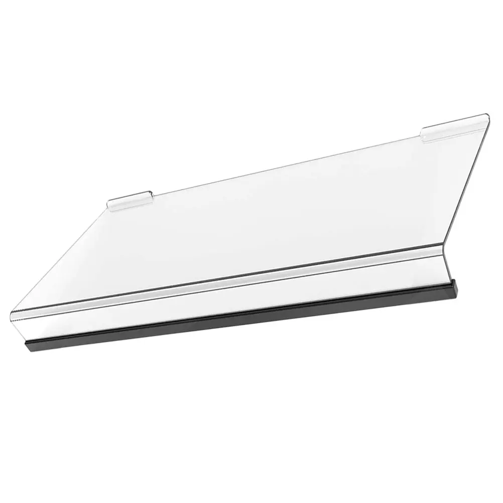 Acrylic Keyboard Stand Transparent Anti-Slip Holder with Black Strip for Desk Workspace Organization Computer Accessory