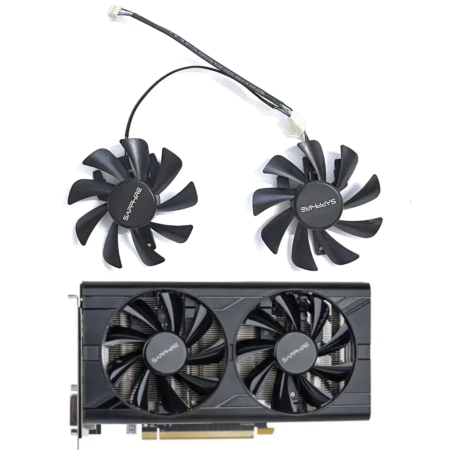 NEW 85MM 4PIN FD9015U12D T129215SU RX580 GPU fan suitable for Sapphire RX580 2048SP 8G D5 Platinum Edition V2 graphics card