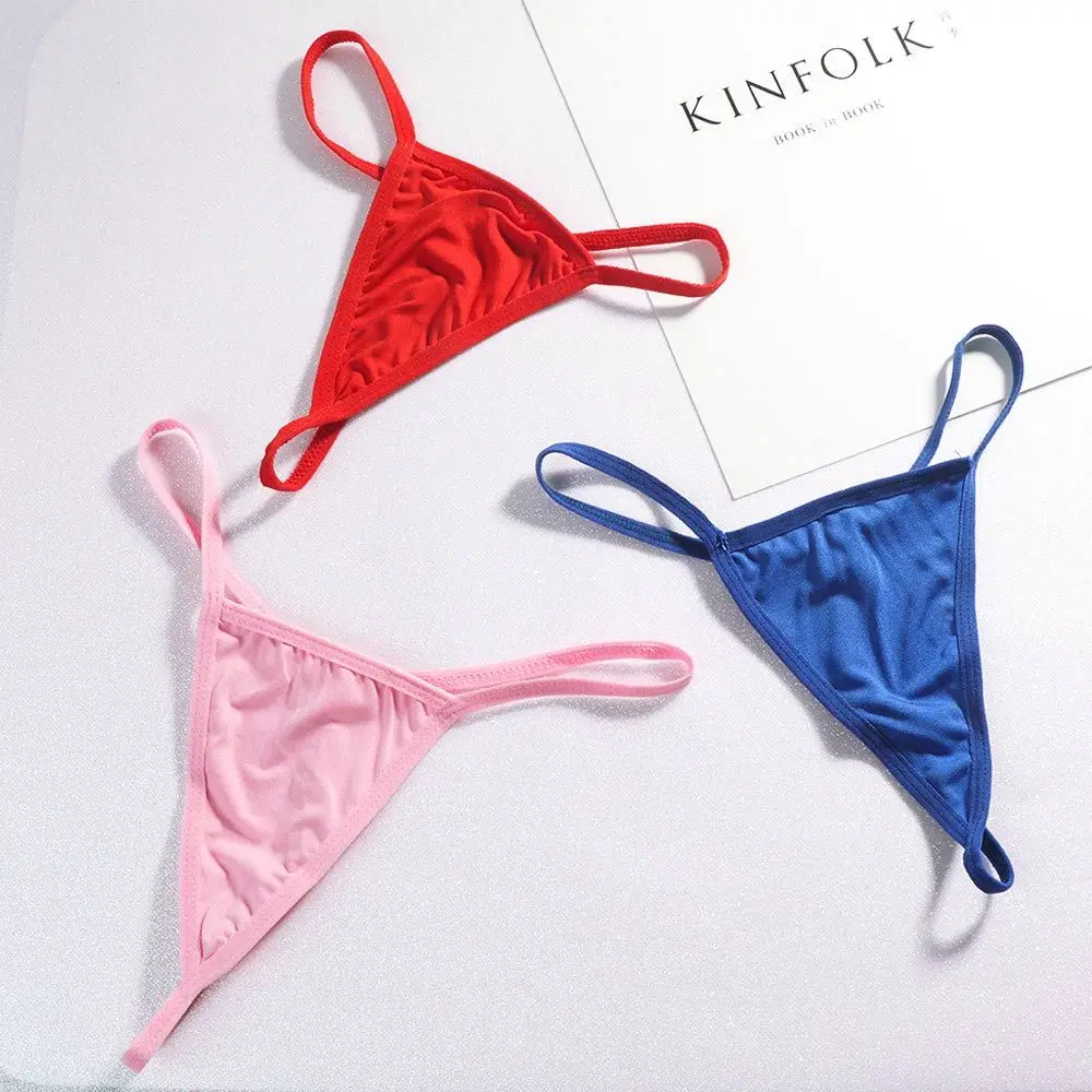 Sexy G-string Thongs Women Panties Low Waist Underwear Plain Female Underpants Intimates Lingerie Bikini Knickers