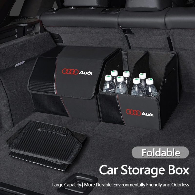 Audi Folding Car Trunk Organizer Box Storage Bag Tools Tidying For Audi A3 A4 A6 A1 A2 A5 A7 A8 Q1 Q2 Q3 Q4 Q5 Q6 Q7 Q8 TT RS S5