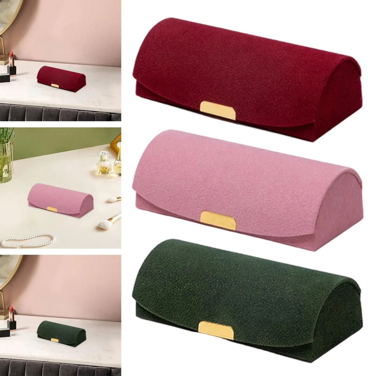 

Travel Jewelry Box for Women Desktop Dustproof Display Case Storage Box Jewelry Case for Necklaces Bracelets Ear Studs Earrings