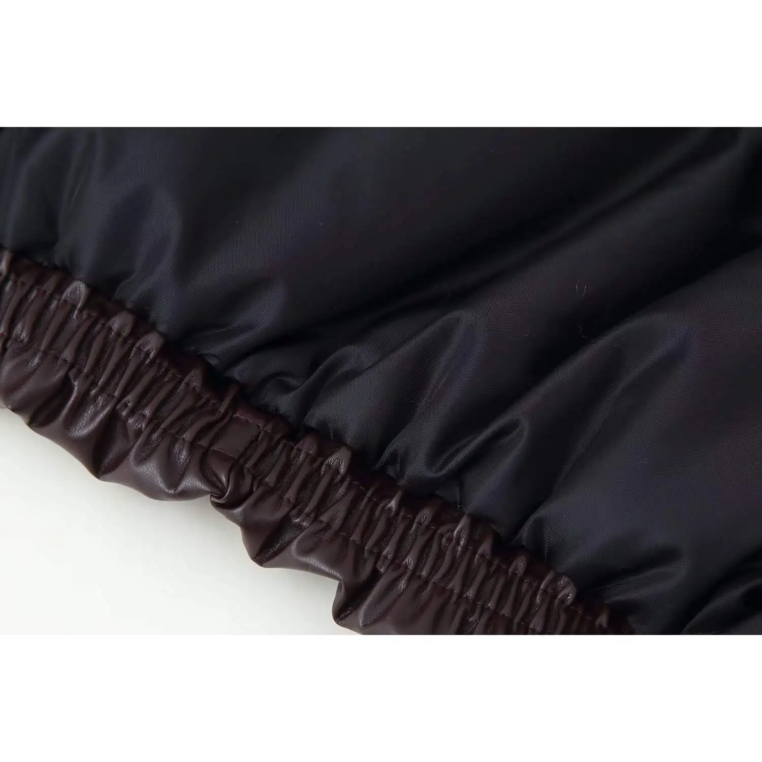 ملابس خارجية نسائية من KASLEAD New Street Sle مصنوعة من الجلد مع سحاب وياقة ثابتة وثنائية اللون قابلة للتنفس وبسيطة