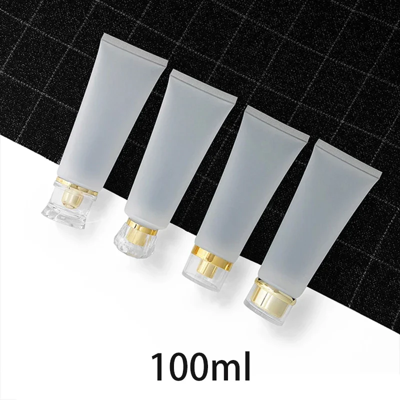 100g Matte Cosmetic Container 100ml Cleanser Lotion Refillable Squeeze Bottle Aloe Cream Travel Packaging Plastic Tube Empty