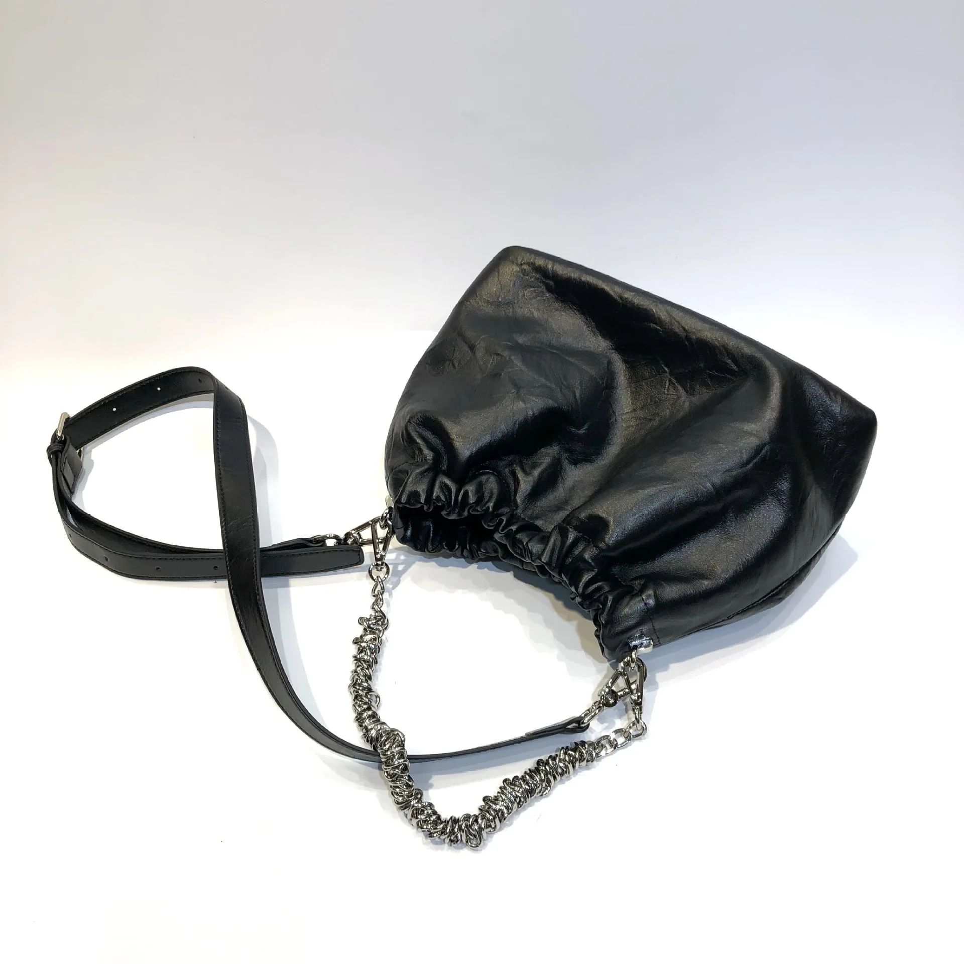 

Leather Women's Bag Retro Hand-scratched Pleated Top Layer Cowhide Handbag Single-shoulder Crossbody Tote Designer Luxury Bag