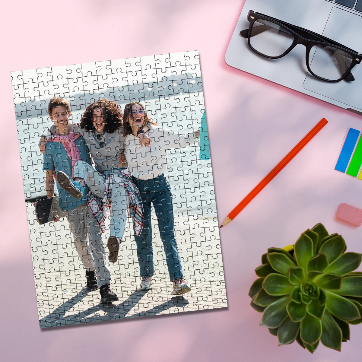 35/300/500/1000pcs Personalized Custom Photo Puzzle family photo Creative Commemorative Gift Families Games