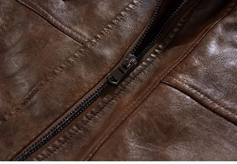 New Style Spring Antumn Men Brown Leather Motorcycle Jacket with Removable Hooded Male PU Jacket Coat EU Size High Quality 75 S21ea6418ed7f4c9180a1f50127a4374eV