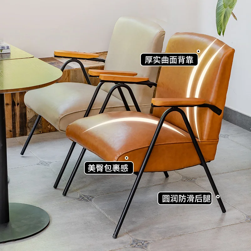 Internet celebrity milk tea shop, table and chair, restaurant business, dining chairs, soft leather bar, loose grill restaurant