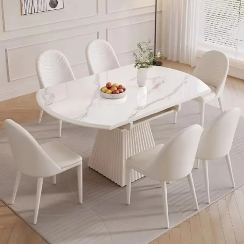 

Italian Foldable Dining Table Individual Nordic Modern Kitchen Dining Table Extendable White Tavolo Da Pranzo Furniture Home