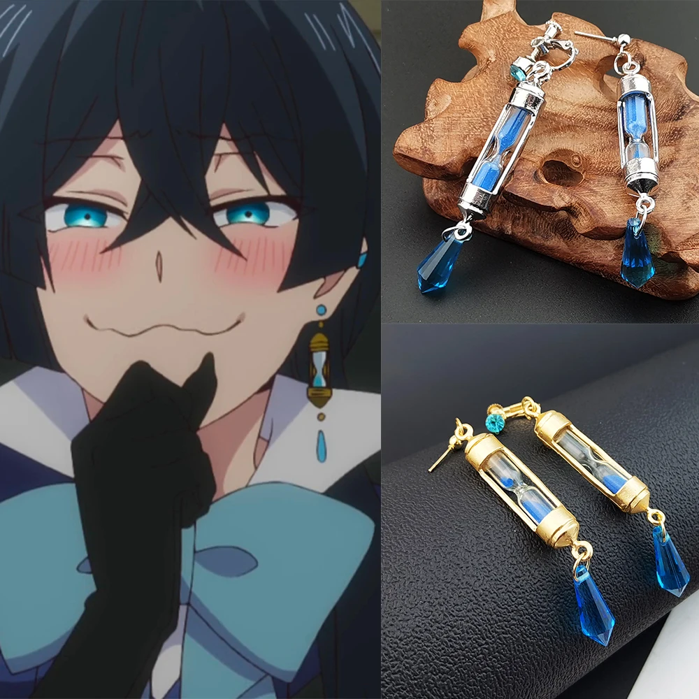 Anime The Case Study of Vanitas Earrings No Karte Cosplay Props Hourglass Earrings Ear Clip Jewelry Gifts Accessories