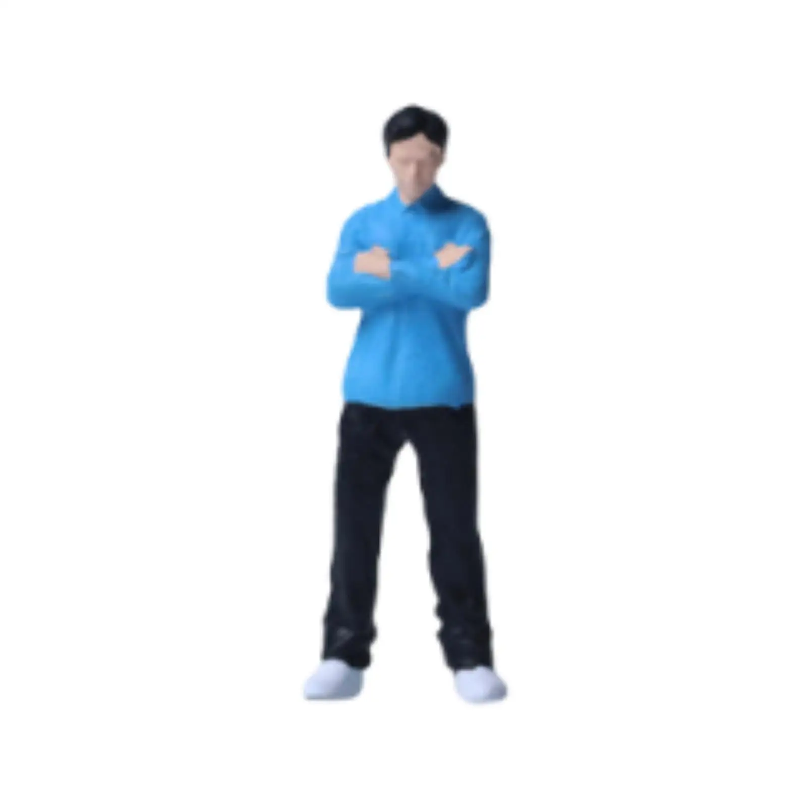 1/64 Schaal Diorama Figuren Mannen Model Legering Realistische Tiny Layout Miniatuur Beeldjes voor Verjaardagscadeautjes Poppenhuis Accessoires