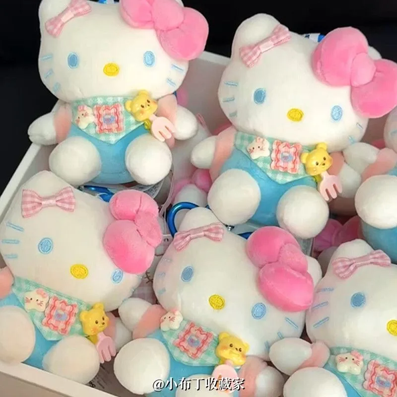 

Kawaii Hello Kitty Sanrio Children Cute Cartoon Doll Keychain Student Plush Toy Bag Pendant Schoolbag Decoration Gift for Kids