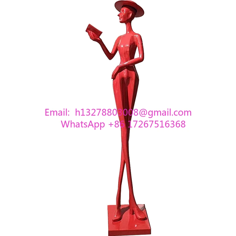 

Floor-to-ceiling lamp hotel living room decorative resin sculpture ornament