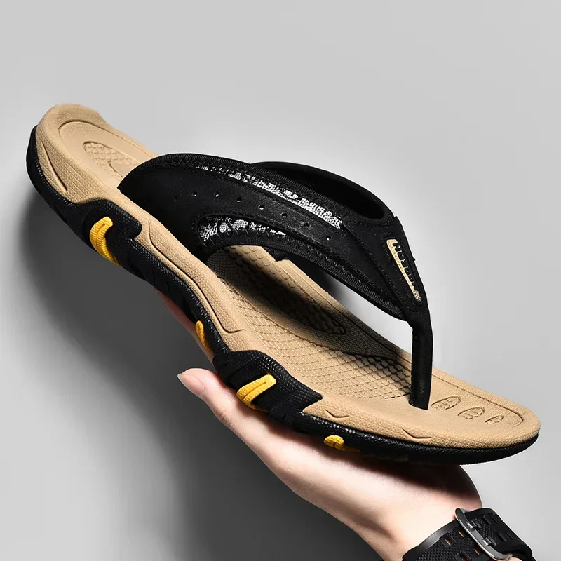 

Summer Mens Flip-flops Fashion Outdoor Breathable Casual Shoes Soft Comfy Beach Slippers Lightweight Non-Slip Men Shoes Mocassin