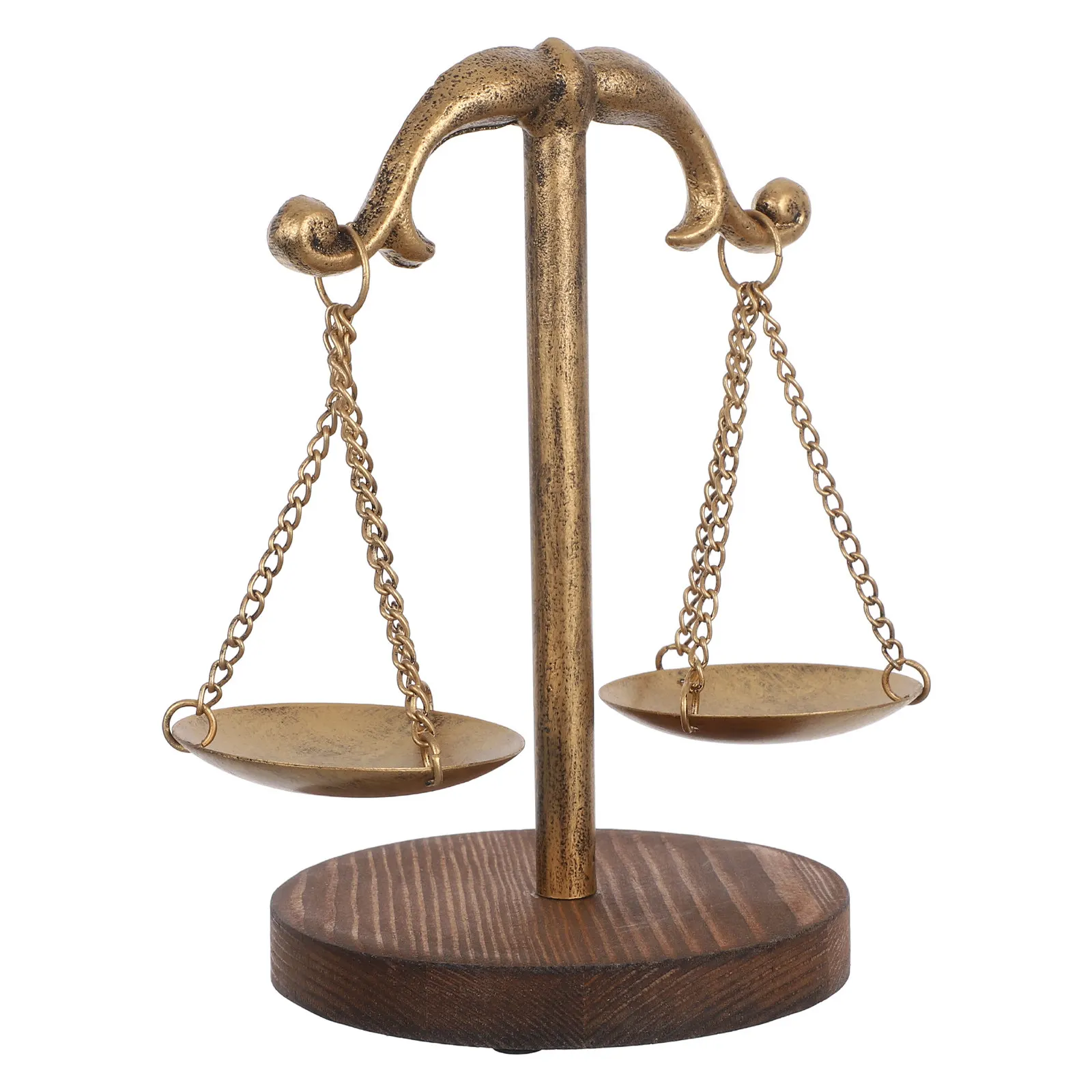 Ornament Decor Home Decoration Halloween Christmas New Year Balance Scale Decor Balancing Scale Statue Centerpiece Stand Vintage