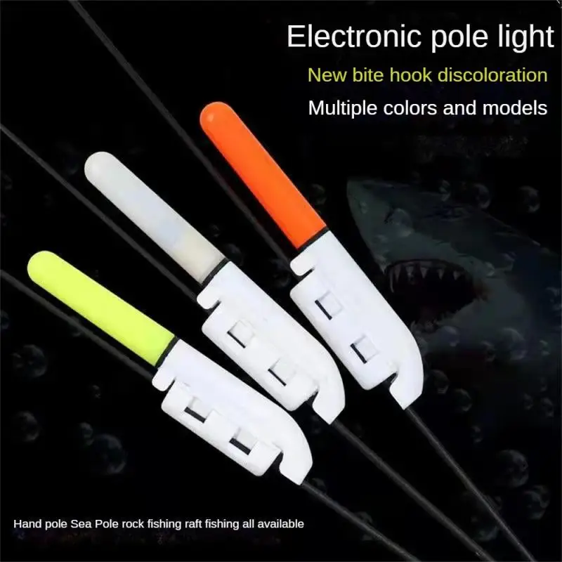 Night Fishing Rod Fish Bite Indicator Double Spring Hook  LED Fishing Rod Tail Round Seat Pole Light Fishing Accesories