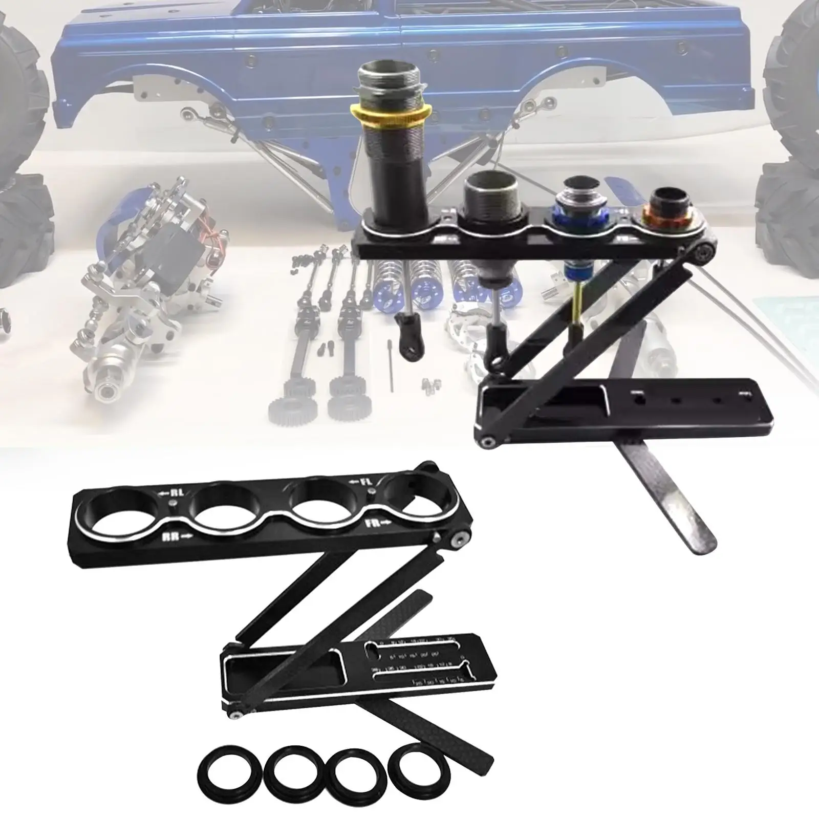 Shock Absorber Bracket,Shock Mount Repair Kit,RC Car Metal RC Vehicle Shockproof Stand for RC Vehicle,Shocking Mounting Axle