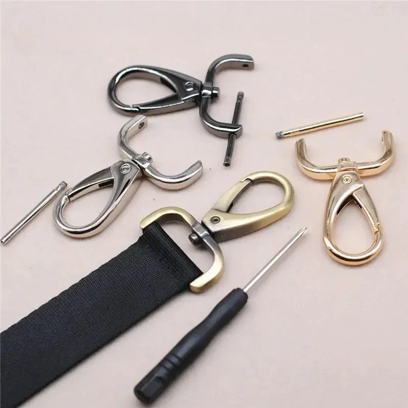 

5Pcs 13-38mm Bag Strap Metal Buckles Dog Collar Hook Clasps Webbing Screw Removable Lobster Carbiner Keychain Clamp Accessories