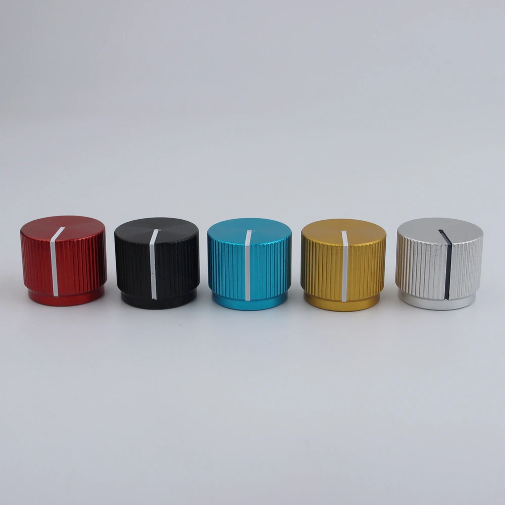 1 Piece Aluminum Flat Top Knob For Electric Bass 16MM*19MM*6.0MM Available In Five Colors