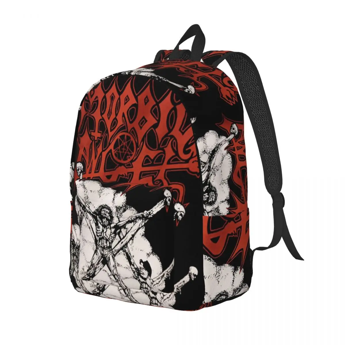 Morbid Angel Thy Kingdom Come Student Backpack School Bag Hiking Travel Daypack for Boys Girls Bookbag Shoulder Bags