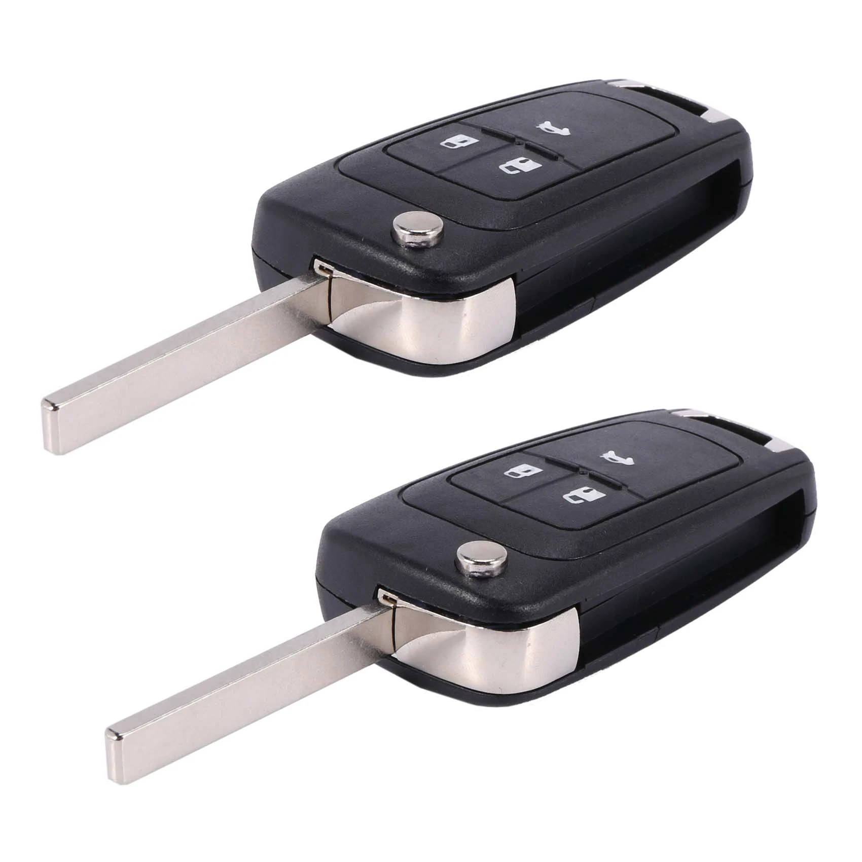 

2X 3 Buttons 433MHz with ID46 Chip Remote Control Key Fob for Chevrolet Cruze Aveo Orlando 2010-2015 HU100 Blade