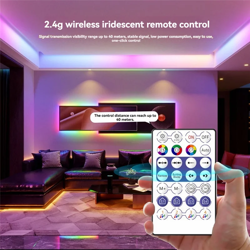 AT51-WS2812B Controller รีโมทคอนโทรลบลูทูธเพลง APP สําหรับพิกเซล LED Strip Light SK6812 WS2811 WS2812