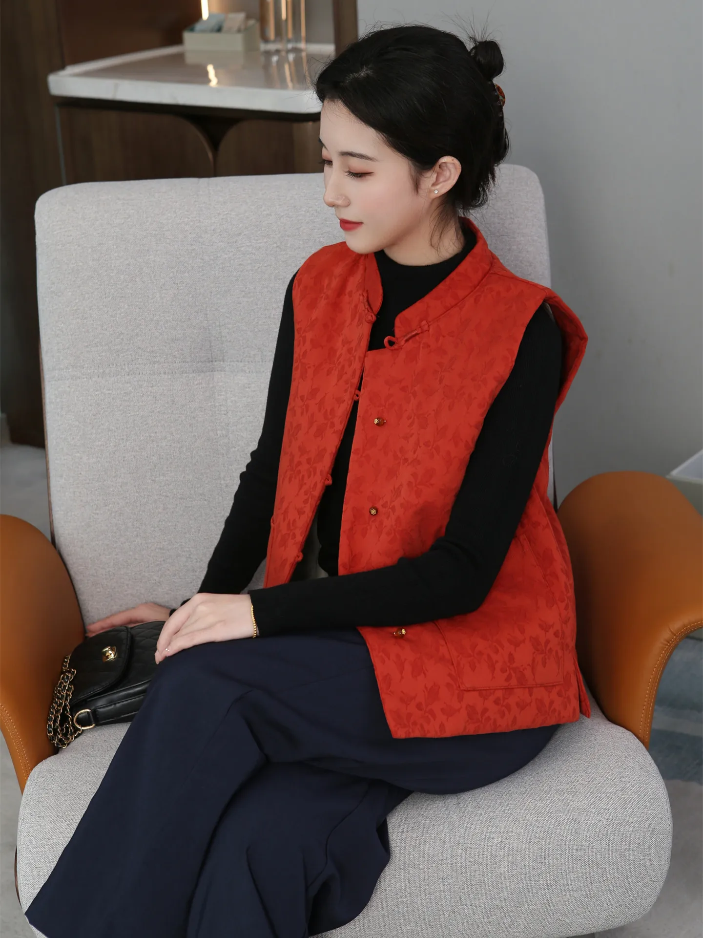 rouge-chinois-sle-brode-bouton-jaet-coupe-ample-automne-hiver-vetements-d'exterieur-gilet-traditionnel-chinois-faion