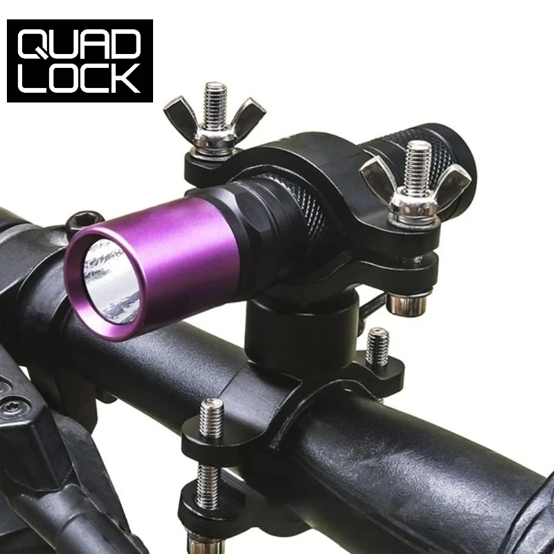 

QUAD LOCK Flashlight Holder Cycling Bicycles Light Mount Holder Flashlight Torch Clip Clamp Riding Biking Bike Light Bracket