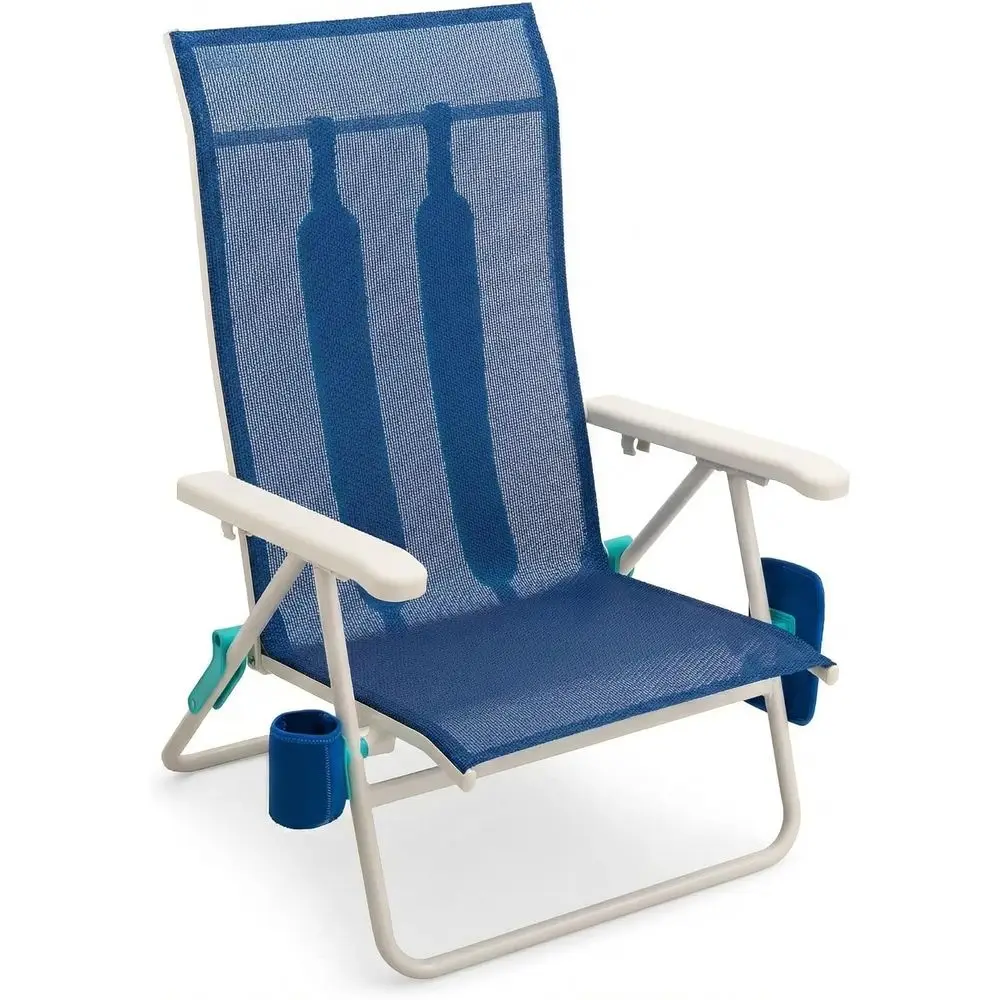 

Portable Beach Chair for Adults, Anti-Rust Marine Grade Frame, 300lb Capacity, Padded Backpack Straps, Weighs 8 Pounds, Breathab