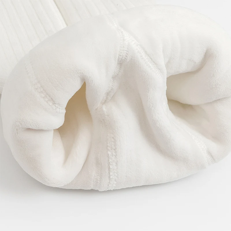 3 Stück dicke, mit Fleece gefütterte Mädchen-Strumpfhosen, einfarbige warme Winter-Strumpfhosen, Baby-Kinder-Thermo-Leggings mit Fuß für den täglichen Gebrauch. – Detail 5
