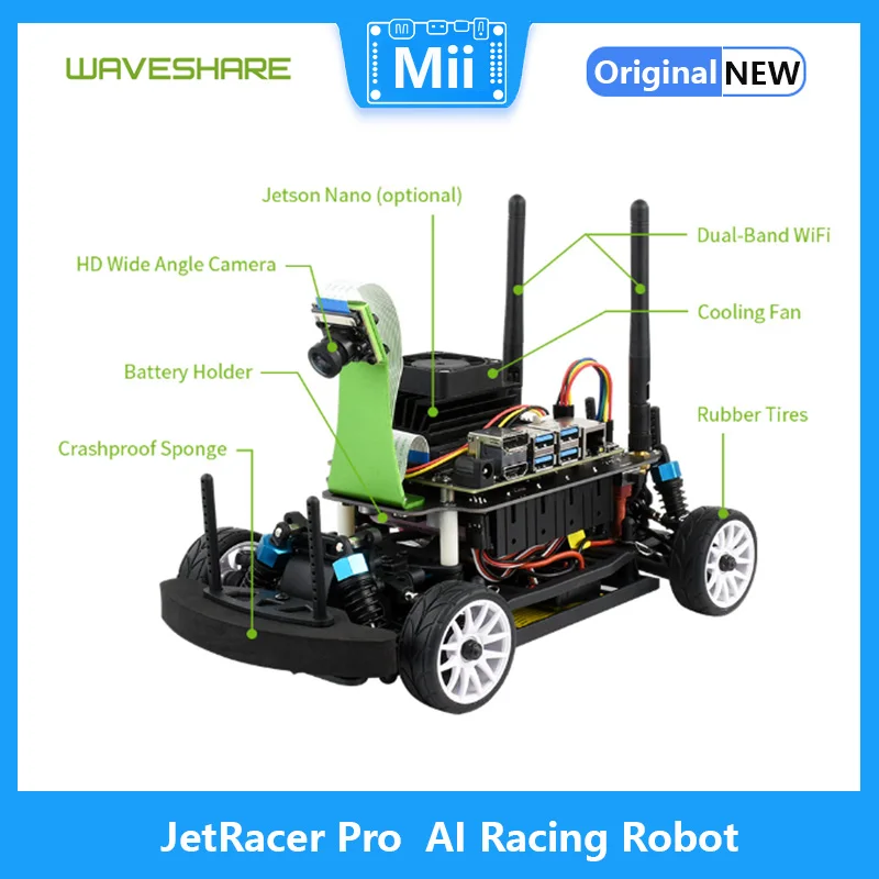 JetRacer Pro AI Racing Robot Aangedreven door Jetson Nano, diep leren Autonome visuele lijninspectie