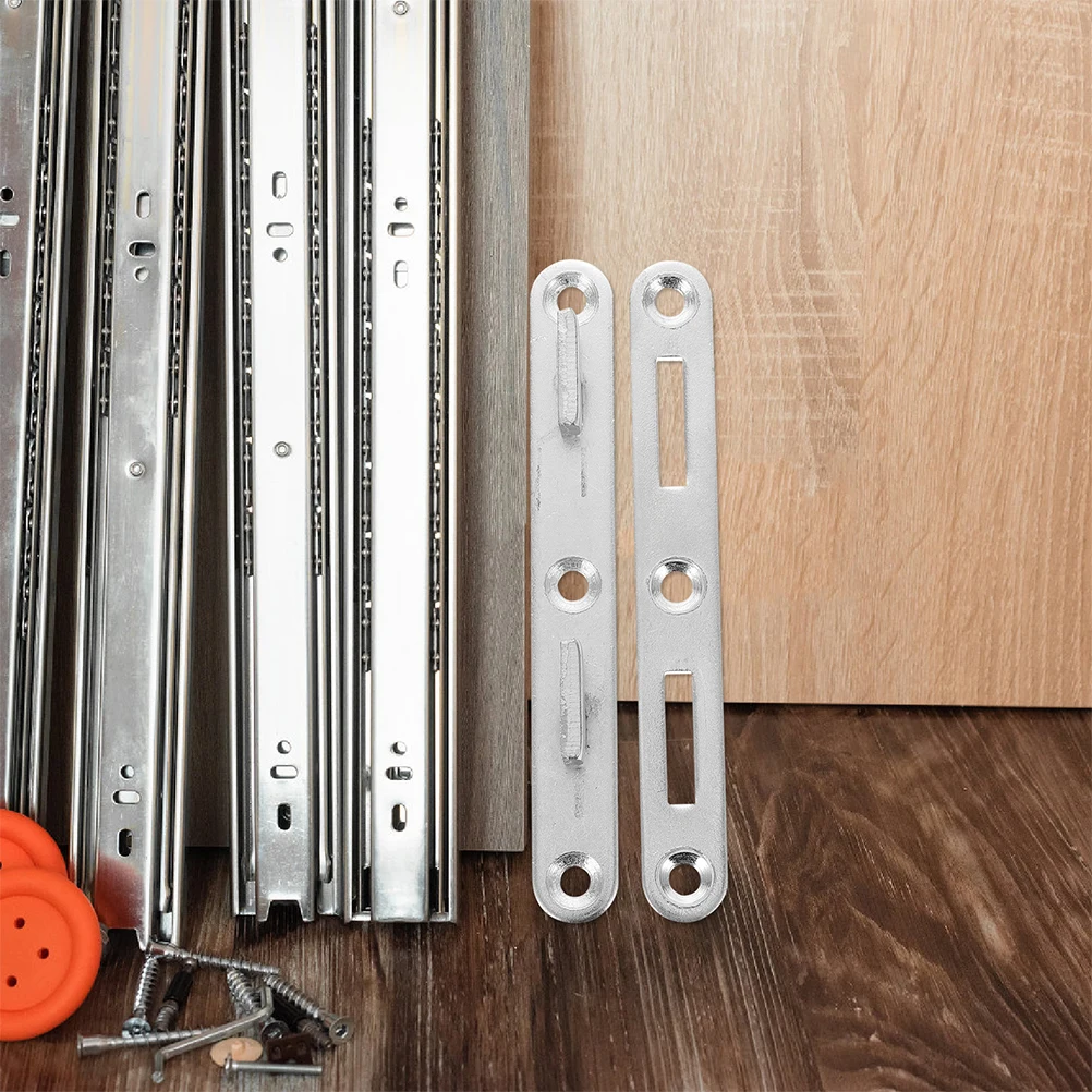 

6 Sets Rail Brackets Plate Hinge Buckle Iron Fasteners Headboard Furniture Accessories Connecting Fittings Sturdy