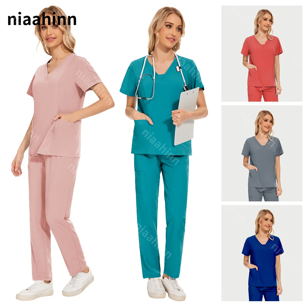 

Multilcolor Lab Workwear Medical Uniform Women Scrubs Sets Hospital Working Surgical Suits Nurse Accessories Dental Surgery Suit