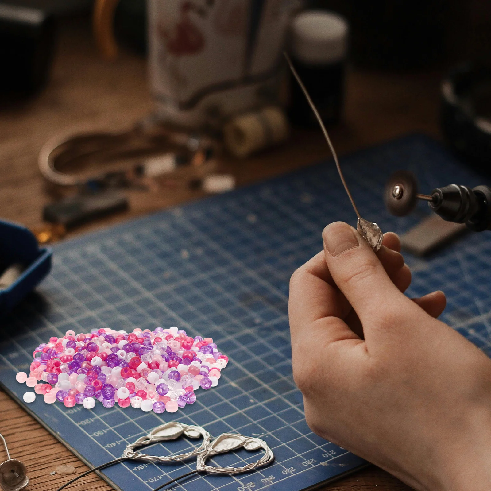 

1 Bag Colored Beads Large Hole Spacer DIY Jewelry Bead Decors Craft Accessories for Handmade Bracelets Colored Beads