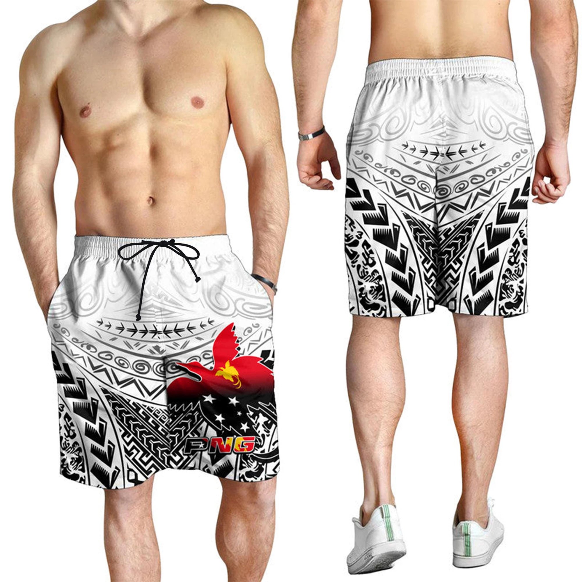 Papua New Guinea Rugby Union Pride Sport Game 3D Print Shorts Summer Beach Holiday Shorts Men's Swimming Sports Half Pants-4