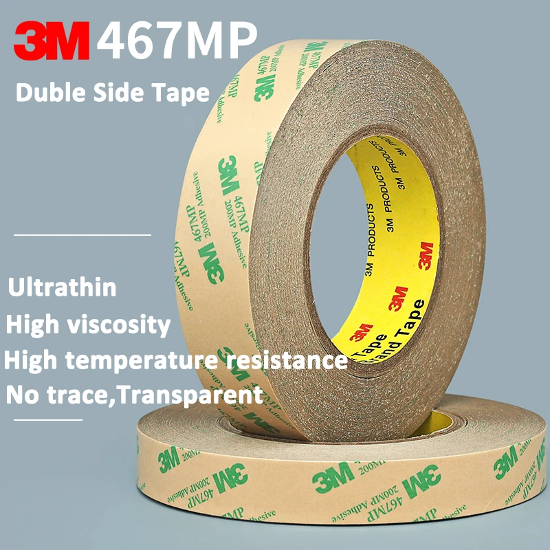 

3M 467Mp Double-Sided Adhesive High Viscosity, Waterproof, High Temperature Resistant Tape, 200Mp Ultra-Thin, 0.05Mm Thick 55M