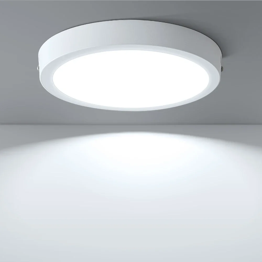 Nowoczesne domowe lampy sufitowe Led okrągły 15W ~ 50W Panel lampka nocna 220V okrągły żyrandol łazienka kuchnia wnętrze lampa wisząca