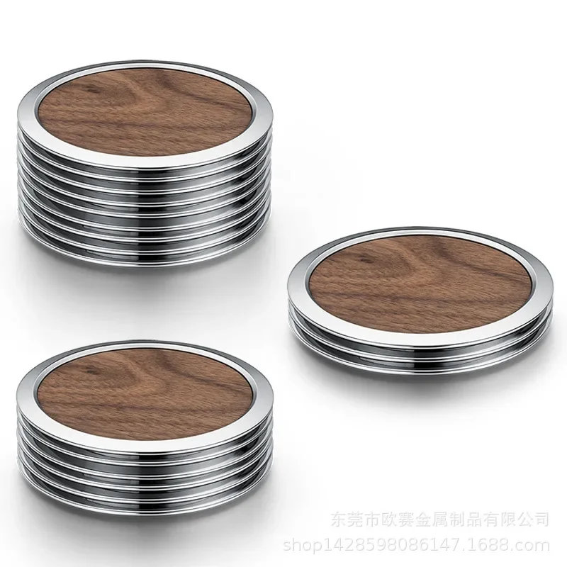 Black walnut coaster wooden teacup holder glass cup mat black walnut coaster thermal insulation home