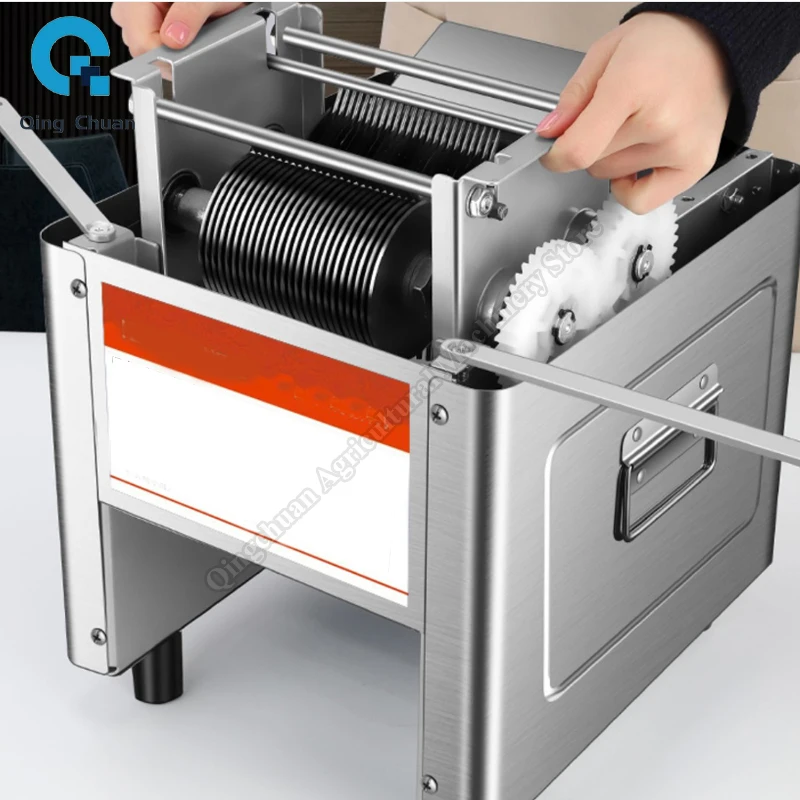 Commercial Meat Cutter Electric Meat Cutter Slicing Dicing Cutting Meat Foam Stainless Steel Meat Products Processing Machine