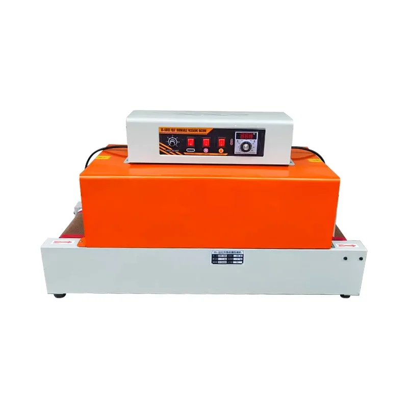 PVC/POF hot heat shrink tunnel wrapping machine thermal plastic film phone box shrinking wrapping machine