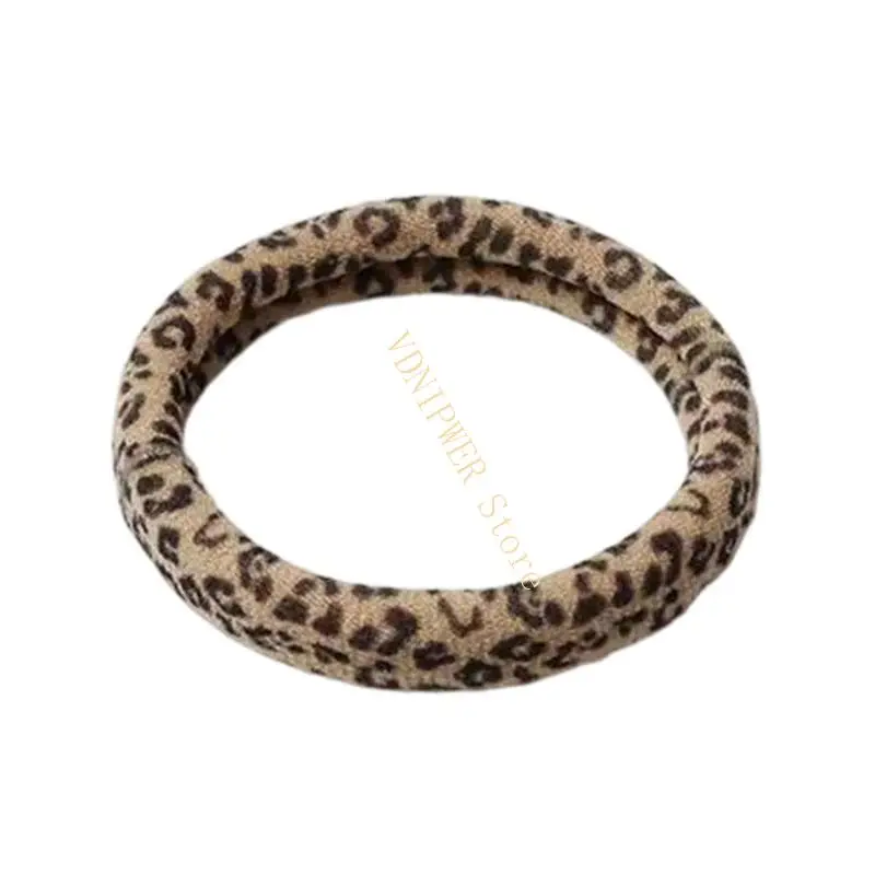 5 Buah Aksesori Rambut Hewan Scrunchies Merenggang Pemegang Ekor Kuda Kain Ringan untuk Penggunaan Sehari-hari D08E