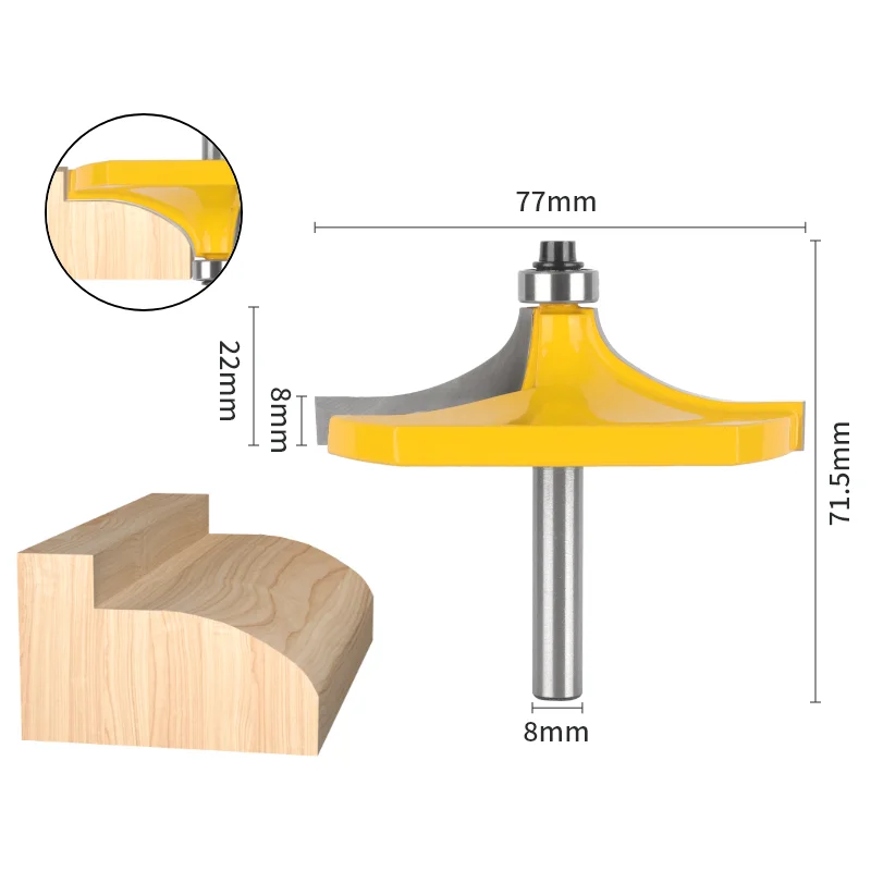 YUSUN Handrail Bit Table EDGE Bit Carbide Cutter Router Bit Woodworking Milling Cutter For Wood Bit Face Mill End Mill