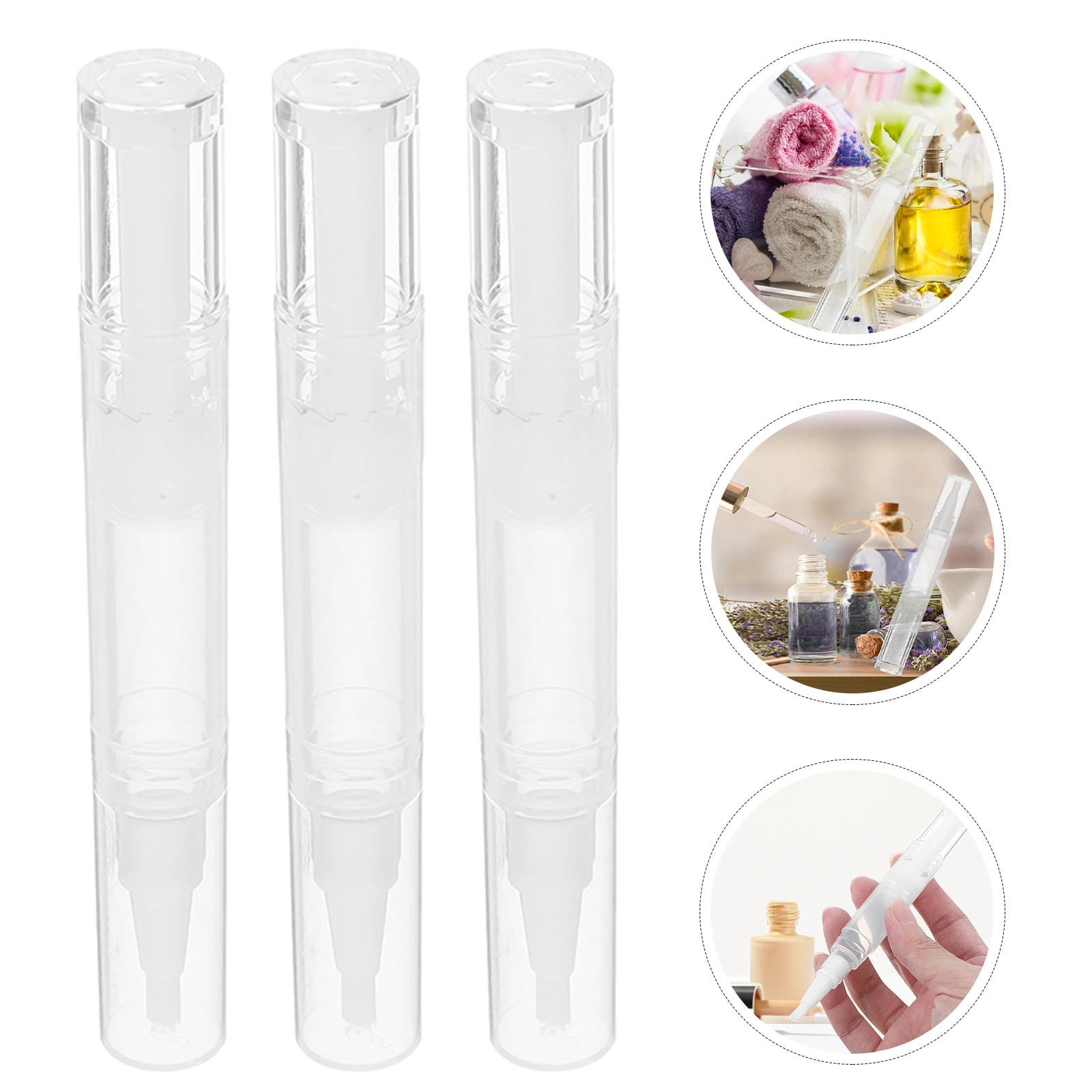 

20Pcs Dispenser Tubes Refillable Liquid Tube for Lip Gloss Foundation Travel Friendly 5Ml